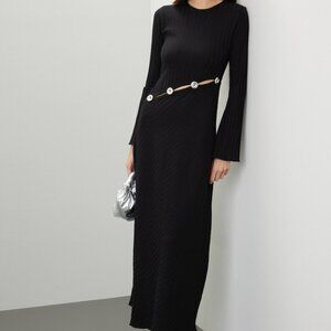 Simon Miller Black Long Sleeve Dress